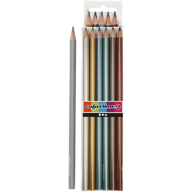 Colortime - Fargeblyanter metallic 6pk