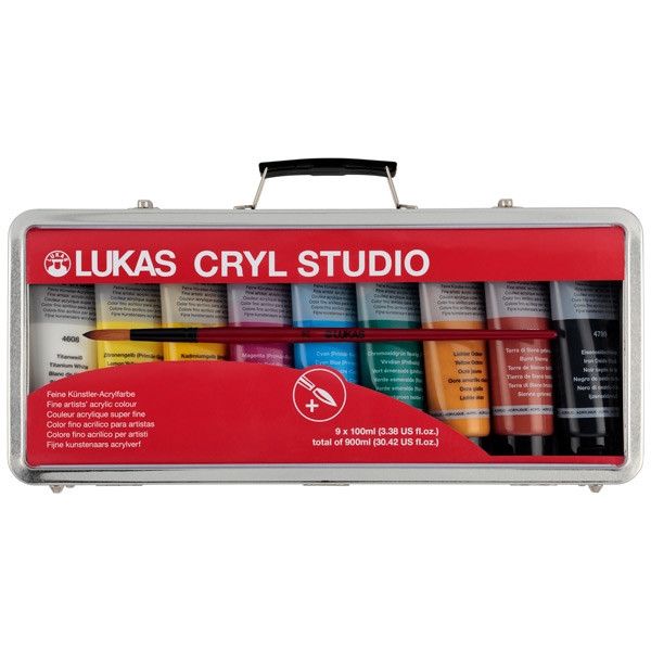Lukas - Cryl studio sett 9x100 ml +pensel